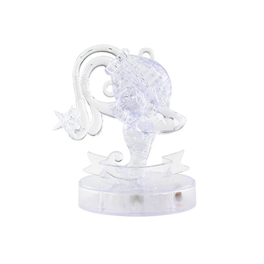 Coolplay 3D Crystal Puzzle with Light-up Base for Adult, 3D Zodiac Puzzle Constellation Series of Aquarius